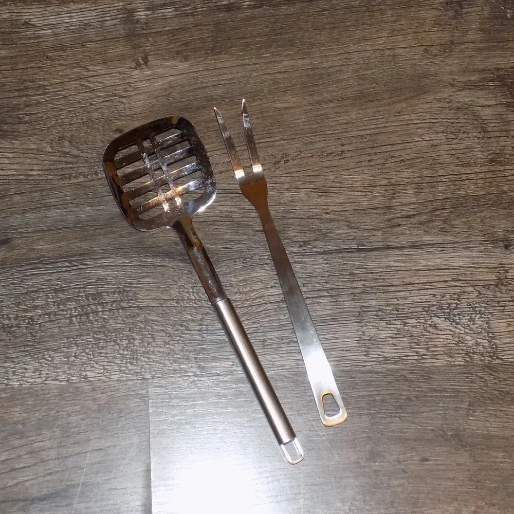 Inox Stainless Steel Kitchen‎ Utensil Set Silver Good 18/10 Spatula Fork